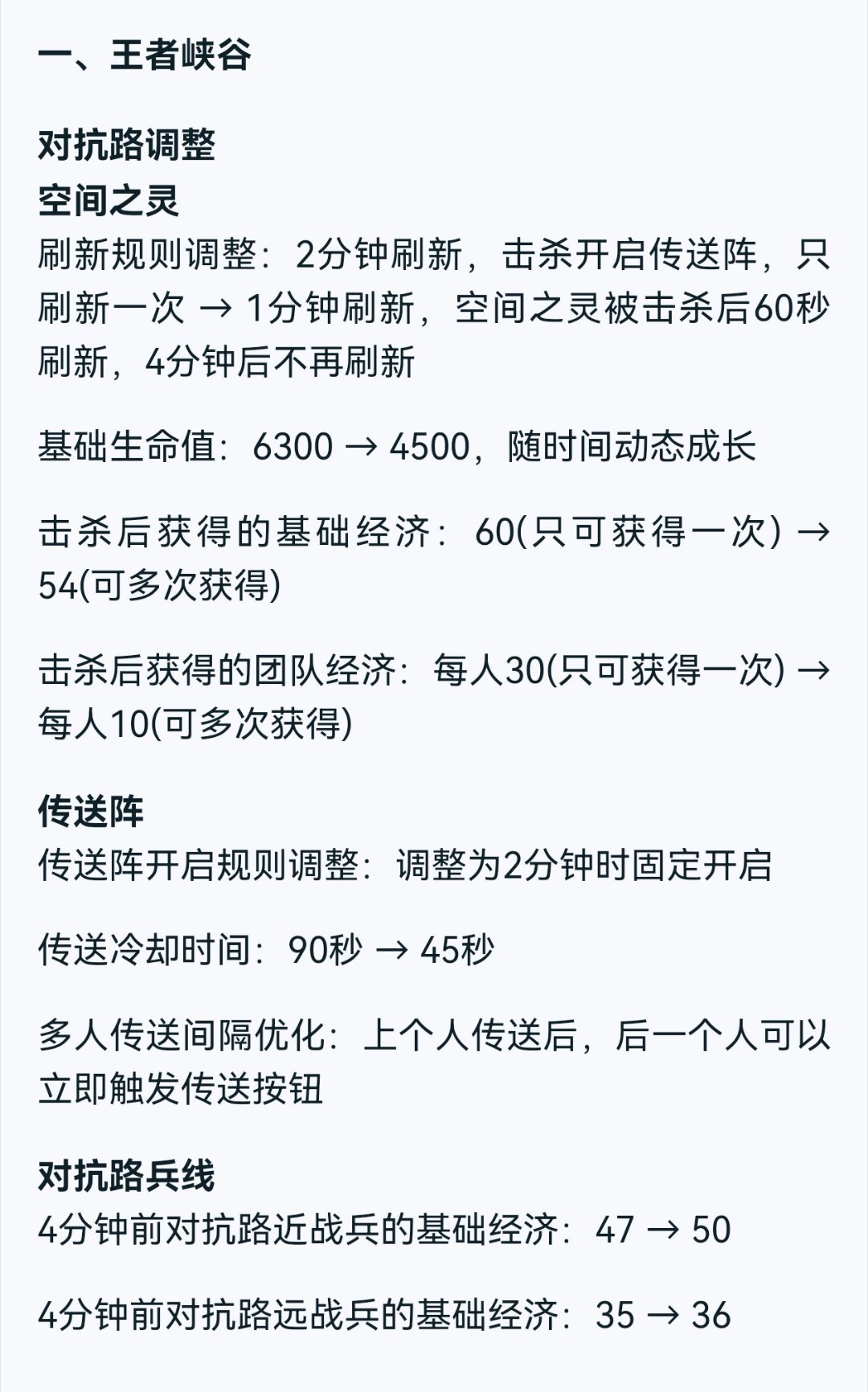 王者荣耀最新改动内容一网打尽，重磅更新细节大揭秘