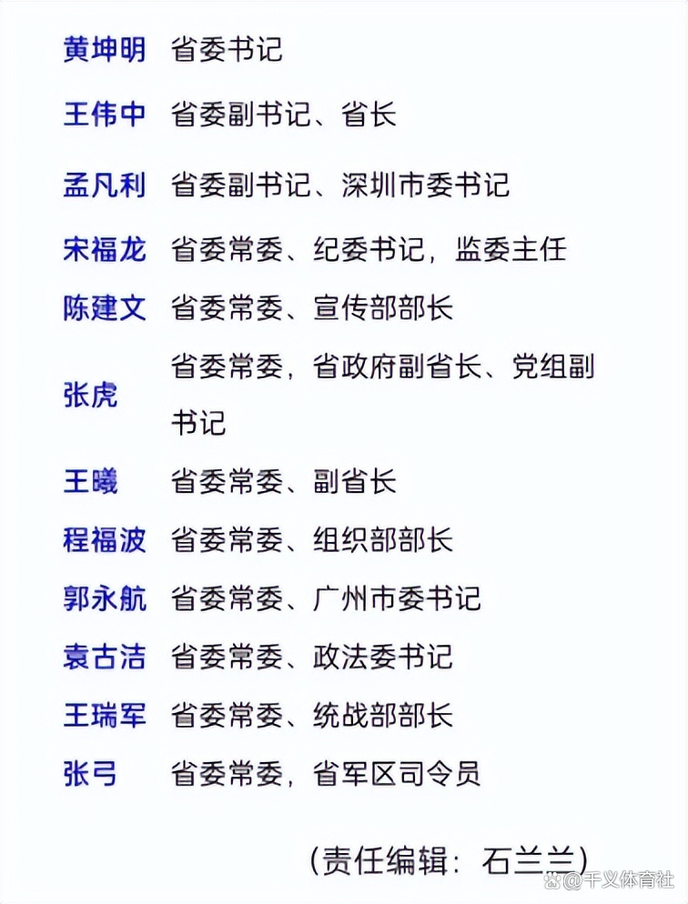 广东官员名单最新更新✨
